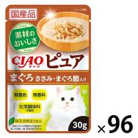 いなば CIAO チャオ ピュア まぐろ ささみ・まぐろ節入り 国産 30g 96袋 キャットフード ウェット パウチ