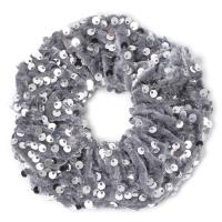 スパンコールベロアシュシュ グレー LAKOLE/ラコレ