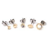 サークルビジューピアス5点セット ゴールド LAKOLE/ラコレ