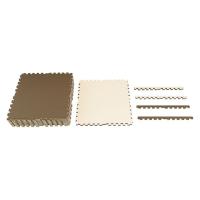 アイリスオーヤマ マット ジョイントマット 60×60cm 厚み2cm リバーシブル JMRV-69 モカブラウン/ベージュ 1セット(9枚入)
