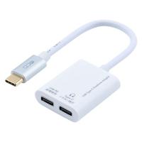 ナカバヤシ TypeーC　PD対応　イヤホン変換ケーブル　ホワイト SADーCE05PW 1個