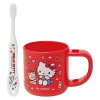 歯ブラシ 子供 スタンド付コップ＆歯ブラシセット ハローキティクッキー KTB5 スケーター