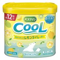 【アウトレット】バスクリン クール レモンライムの香り 360g 1個 お湯の色 マリンブルー（透明タイプ）