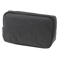 無印良品 リンクルナイロン 大きく開くポーチ ダークグレー Ｌ 約１８×１１．５×７ｃｍ 良品計画