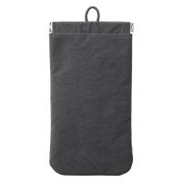 無印良品 リンクルナイロン 片手で開くフラットポーチ ダークグレー Ｍ 約１０．３×１８．５ｃｍ 良品計画