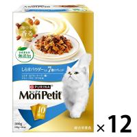 モンプチ ボックス しらすパウダー入り 7種のブレンド 200g（20g×10袋）12個 ネスレ日本 キャットフード