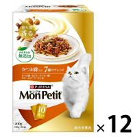 モンプチ ボックス かつお節入り 7種のブレンド 200g（20g×10袋）12個 ネスレ日本 キャットフード