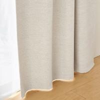 無印良品 防炎 遮光性 二重織りノンプリーツカーテン 幅１００×丈１７８ｃｍ用 アイボリー 良品計画