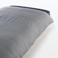 無印良品 再生ポリエステル 乾きやすい 掛ふとんカバー Ｄ １９０×２１０ｃｍ用 ネイビーチェック 良品計画