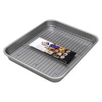 谷口金属工業 クッキングバット 網付き 浅型 約37.3×30.9cm 角型 1個