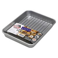 谷口金属 クッキングバット 網付き 浅型 約24.2×18.3cm 角型 1個