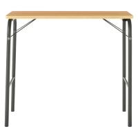LOHACO - 無印良品 スチールパイプテーブル ダークグレー 折りたたみ式