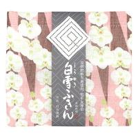 白雪 友禅ふきん 吸水性がよく すぐ乾く 友禅染め かや織りふきん 台拭き 食器拭き 胡蝶蘭 ピンク 1枚