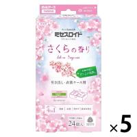 ミセスロイド 引き出し・衣装ケース用 1年防虫 さくらの香り 1セット（1箱（24個入）×5） 白元アース