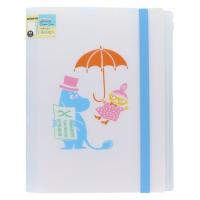 サンスター文具 ゴムバンド付クリアファイル 5ポケット＋ファスナーポケット ムーミン PLAY S2173026 1個