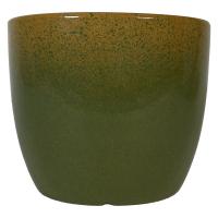 【園芸用品】welzo グレイズポット　モスグリーン 4933136552869 1個
