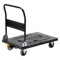 LOHACO - 現場のチカラ 樹脂台車（ハンドル折りたたみ） 静音タイプ