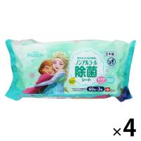 （セール）レック ノンアルコール除菌シート60枚×3 アナと雪の女王 1セット（3個×4）
