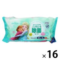 （セール）レック ノンアルコール除菌シート60枚×3 アナと雪の女王 1セット（3個×16）