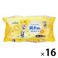 （セール）レック 純水99%ウエットシート60枚×3 アナと雪の女王 1セット（3個×16）