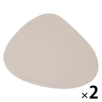 フェイクレザーランチョンマット ペブル グレー×ネイビー 1セット（1枚×2） LAKOLE/ラコレ