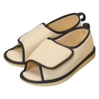 竹虎 転倒予防シューズつま先なし ベージュ S 091132 1足