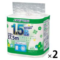 トイレットペーパー 8ロール バルプ 花の香り ダブル 37.5m エルモアピコ 1.5倍巻 1セット（8巻入×2）カミ商事