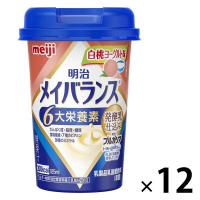 明治 メイバランスMiniカップ 白桃ヨーグルト味 1セット（12本入 ）