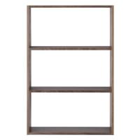 無印良品 スタッキングシェルフ ワイド 3段 ウォールナット材 幅81.5×奥行28.5×高さ121cm 良品計画