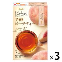 味の素AGF 「カフェラトリー」スティック 芳醇ピーチティー7本 25494 1セット(1箱(7本入)×3)