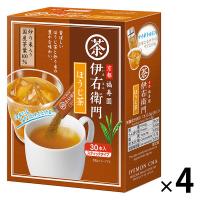 宇治の露製茶 伊右衛門 インスタントほうじ茶スティック30P 4901046781204 1セット(1箱(30本入)×4)