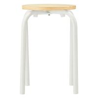 無印良品 スチールパイプスタッキングスツール 幅28.5×奥行28.5×高さ45cm 良品計画