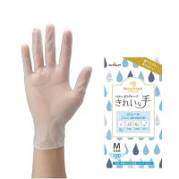 ナイスハンドきれいな手つかいきりグローブ ビニール 100枚 M ビニール使い捨て手袋(粉なし) NHKTTPVC-100P-M 1箱(100枚入)