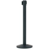 アスプルンド 自動ロック機能付きべルトポールパーティション スタンダード マットブラック（ブラックベルト） 1台（2梱包）