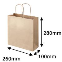 アスクル 丸紐手提袋茶(S) PB 0250008890 1袋(50枚入) オリジナル