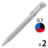 3色ボールペン ブレン3C 0.7mm グレー軸 2本 B3A88-GR ゼブラ