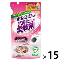 ペットの布製品専用 洗濯 抗菌仕上げ柔軟剤 詰め替え 300g 15個 まとめ買い ライオンペット