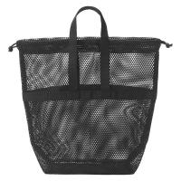 無印良品 立体メッシュ持ち手付き巾着 黒 Ｍ 約３３×１３×３１ｃｍ 良品計画