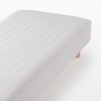 無印良品 綿 サッカー織 ボックスシーツ ＳＤ １２０×２００×１８‐２８ｃｍ用 グレー 良品計画