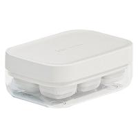 CAROTE(カローテ) 製氷皿 ワンプッシュ アイストレー 6個取り ホワイト NM-5391 1個 離乳食 LIVPLUS