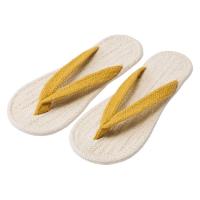 無印良品 ルームサンダル 鼻緒 Ｌ ２５〜２６．５ｃｍ用 生成×マスタード 良品計画