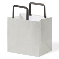 【紙手さげ袋】FLAT　エコアッシュ 220-1　アスクル限定カラーハンドル　1袋(25枚入) オリジナル
