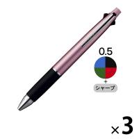 ジェットストリーム4＆1 多機能ペン 0.5mm ライトピンク軸 4色+シャープ MSXE5-1000-05 三菱鉛筆uni 3本