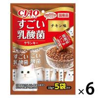 いなば CIAO チャオ すごい乳酸菌 クランキー キャットフード 猫 チキン味 国産（22g×5個）6袋 ドライ