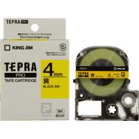 テプラ TEPRA PROテープ スタンダード 幅4mm 黄ラベル(黒文字) SC4Y 1個 キングジム