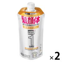 メンズビオレ ONE 髪顔体 オールインワン全身洗浄料 髪肌なめらかタイプ 詰め替え 2個 全身のケアこれ１本！