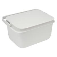 バケツ フタ付 角型 コンパクト 目盛り付き 容量5L グッドデザイン賞 きれいに暮らす。ホワイト 1個 マーナ