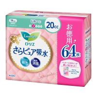 大容量 吸水ナプキン 20cc 羽なし 19cm ロリエ さらピュア スリムタイプ パック 1個（64枚） 尿漏れ　吸水ライナー　花王