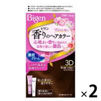 ビゲン 香りのヘアカラー クリーム 3D 落ち着いた明るいライトブラウン 1セット（2個） hoyu（ホーユー）