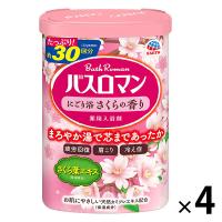 入浴剤 温泉の素 バスロマン にごり浴さくらの香り 600g 4個 (にごりタイプ) アース製薬